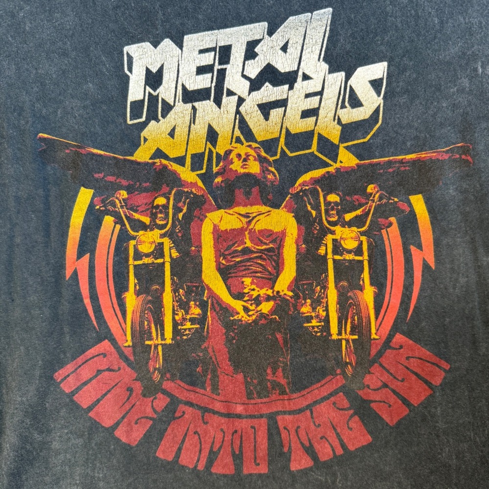 Metal Mullisha Angels Graphic T Shirt Sz‎ Large Distressed Tee grunge